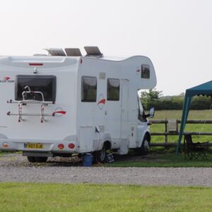 Hardstanding pitch with electric hook-up